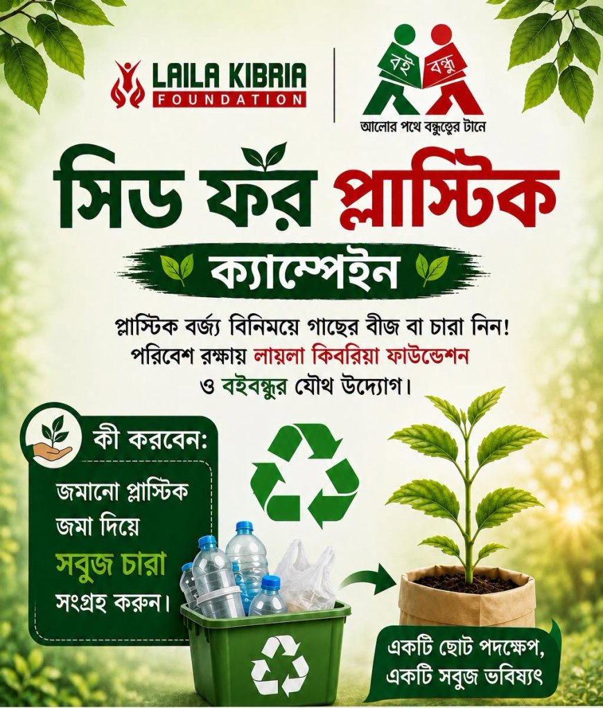 আমাদের একটু সচেতনতাই পারে আমাদের প্রিয় পৃথিবীকে প্লাস্টিক দূষণ থেকে রক্ষা করতে।